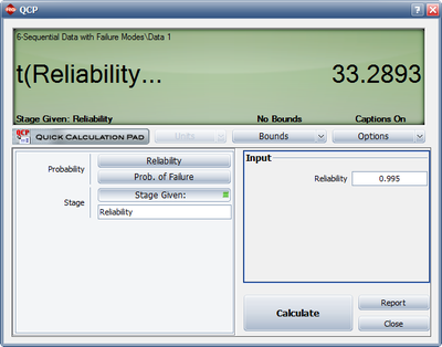 Calculate when the reliability goal of 99.5% will be achieved.